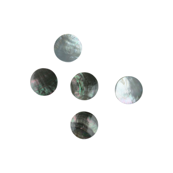 SHELL BLANK BMOP - CIRCLE - NATURAL CURVE, CLEAN BACK, TUMBLED POLISHED - 40MM [64L] (DOZ)