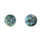 SHELL BLANK PAUA - CIRCLE - NATURAL CURVE, CLEAN BACK, TUMBLED POLISHED - 32MM [50L] (DOZ)
