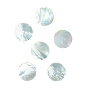 SHELL BLANK WMOP WW - CIRCLE - FLAT, CLEAN BACK, POLISHED 1 SIDE - 25MM [40L] 3MM (DOZ)