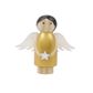 DECORATION WOODEN ANGEL - GOLD STANDING