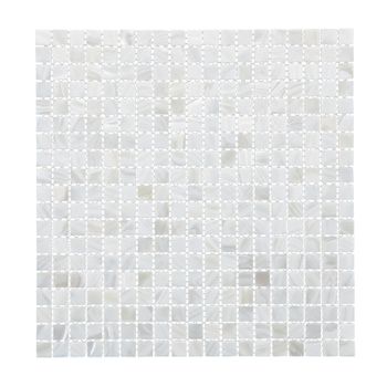 SOLID SHELL MOSAIC TILE - F/W MOP WHITE SQUARE - 15*15MM/305*305MM