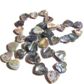 SHELL BEAD - PAUA HEART - 12MM (34 PER STRAND)