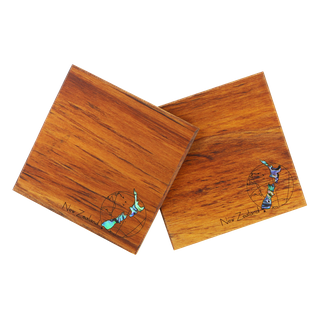 GLOBAL COASTER RIMU - NZ  MAP - SET OF 2