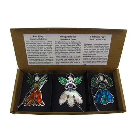 COASTAL - SOUTH PACIFIC FAIRIES - DECORATION - TRIO SET