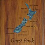 DESIGN - PAUA  NZ MAP - WITH LOCATIONS - GUEST BOOK