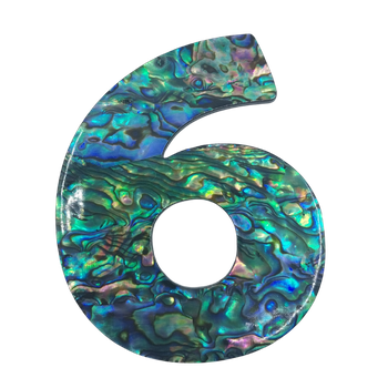 PAUA VENEER NUMBER - SIX