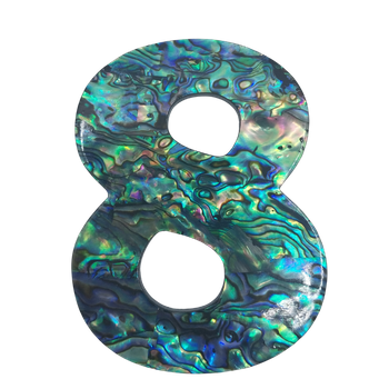 PAUA VENEER NUMBER - EIGHT