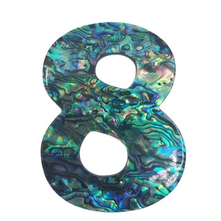 PAUA VENEER NUMBER - EIGHT