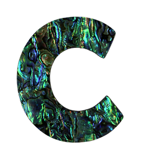 PAUA VENEER LETTER - C