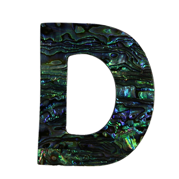 PAUA VENEER LETTER - D