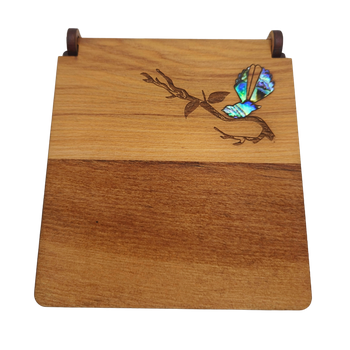 PAUA & RIMU - BOX - FANTAIL ON A BRANCH