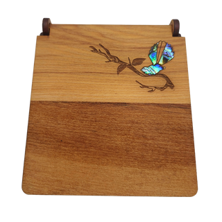 PAUA & RIMU - BOX - FANTAIL ON A BRANCH