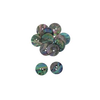 SHELL BUTTON - PAUA - 25MM [40L] (DOZ)