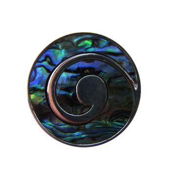 KORU PAUA BROOCH