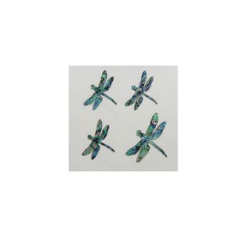 THEME SET -  PAUA STICKERS - DRAGONFLY (4PCS)