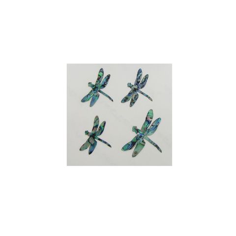 THEME SET -  PAUA STICKERS - DRAGONFLY (4PCS)