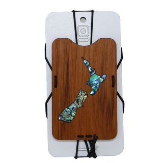 PHONE COVERS - NZ MAP - RIMU & PAUA