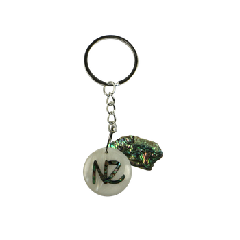 PAUA KEYRINGS - SHELL PIECES PAUA & NZ