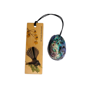 PAUA GEM BOOKMARK - FANTAIL