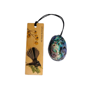 PAUA GEM BOOKMARK - FANTAIL