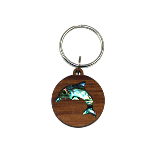 PAUA & RIMU 3D KEYRING - DOLPHIN