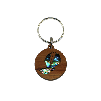 PAUA & RIMU 3D KEYRING - FANTAIL