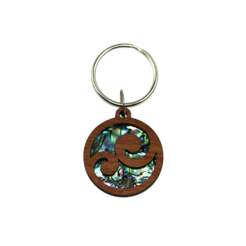 PAUA & RIMU 3D KEYRING - KORU