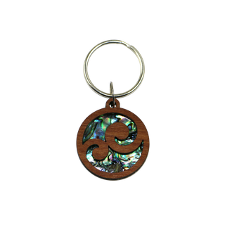 PAUA & RIMU 3D KEYRING - KORU