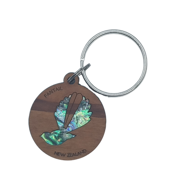 PAUA|RIMU KEYRING - FANTAIL