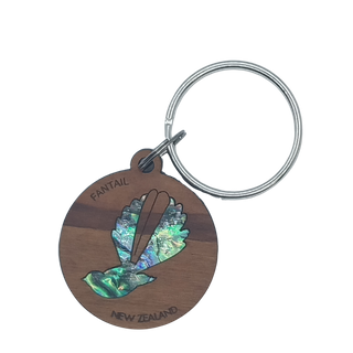 PAUA|RIMU KEYRING - FANTAIL