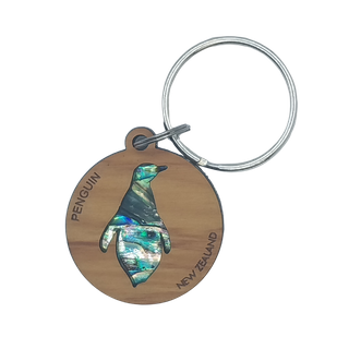 PAUA & RIMU 3D KEYRING - PENGUIN