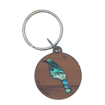 PAUA & RIMU 3D KEYRING - TUI