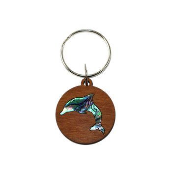 PAUA|RIMU KEYRING - DOLPHIN