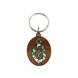 PAUA|RIMU KEYRING - DOUBLE KORU TEAR