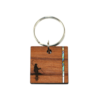 PAUA|RIMU KEYRING - FISHING