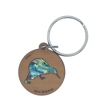 PAUA|RIMU KEYRING - KIWI