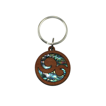 PAUA|RIMU KEYRING - KORU