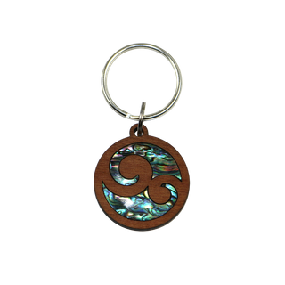 PAUA|RIMU KEYRING - KORU