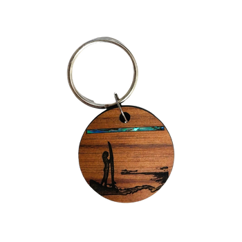 PAUA|RIMU KEYRING - SURFER