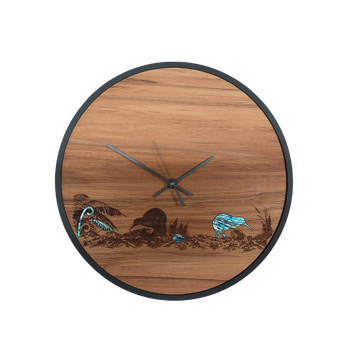 PAUA AND RIMU CLOCK - KIWI