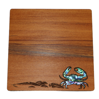 PAUA AND RIMU - COASTER - CRAB - SINGLE