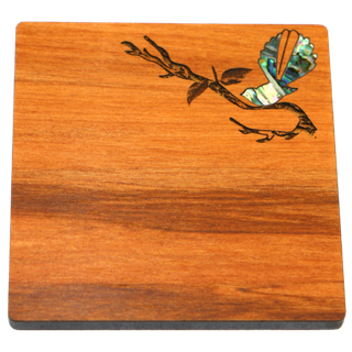 PAUA AND RIMU - COASTER - FANTAIL - SINGLE