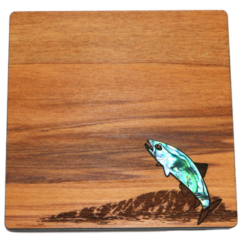 PAUA AND RIMU - COASTER - FISH - SINGLE