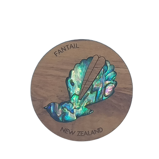 PAUA & RIMU 3D MAGNET - FANTAIL