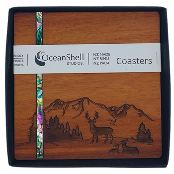 PAUA AND RIMU COASTER SETS