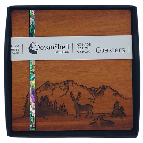 PAUA AND RIMU COASTER SETS