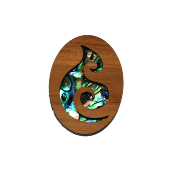 PAUA & RIMU 3D MAGNET - KORU HOOK