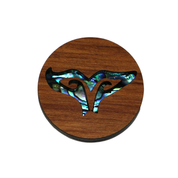 PAUA & RIMU 3D MAGNET - WHALE TAIL