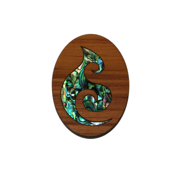 PAUA|RIMU MAGNET - KORU HOOK