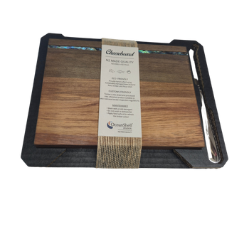 CHEESE BOARD - RIMU - PAUA STRIP - SMALL